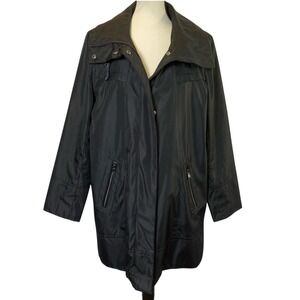 Andrew Marc Marc New York Women's Trench‎ Style Jacket Size Large Black